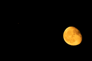 Moonrise with Mars